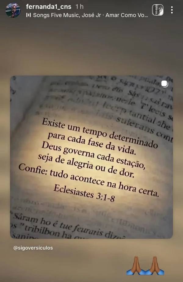 Reflexão compartilhada pela mãe de Vini Jr.