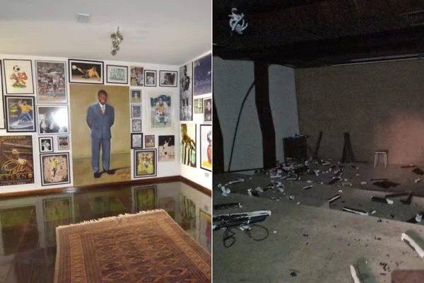 Antes e depois da mansão de Pelé por Reprodução