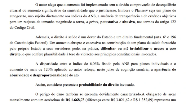 Decisão da Justiça determina suspensão de reajuste do Planserv por Reprodução