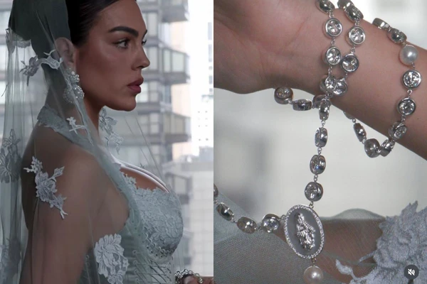  Georgina Rodríguez compareceu ao Met Gala inspirada na Virgem Fátima