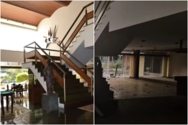 Mansão antes e depois por Reprodução