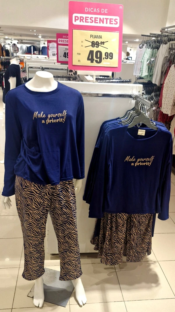 Pijama de R$ 69,99 por R$ 49,99
Loja Marisa, Salvador Shopping por Divulgação
