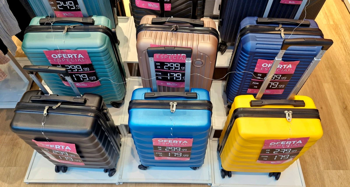 Mala de bordo, de R$ 239,99 por R$ 179,99
Loja Inovathi, Salvador Shopping por Divulgação