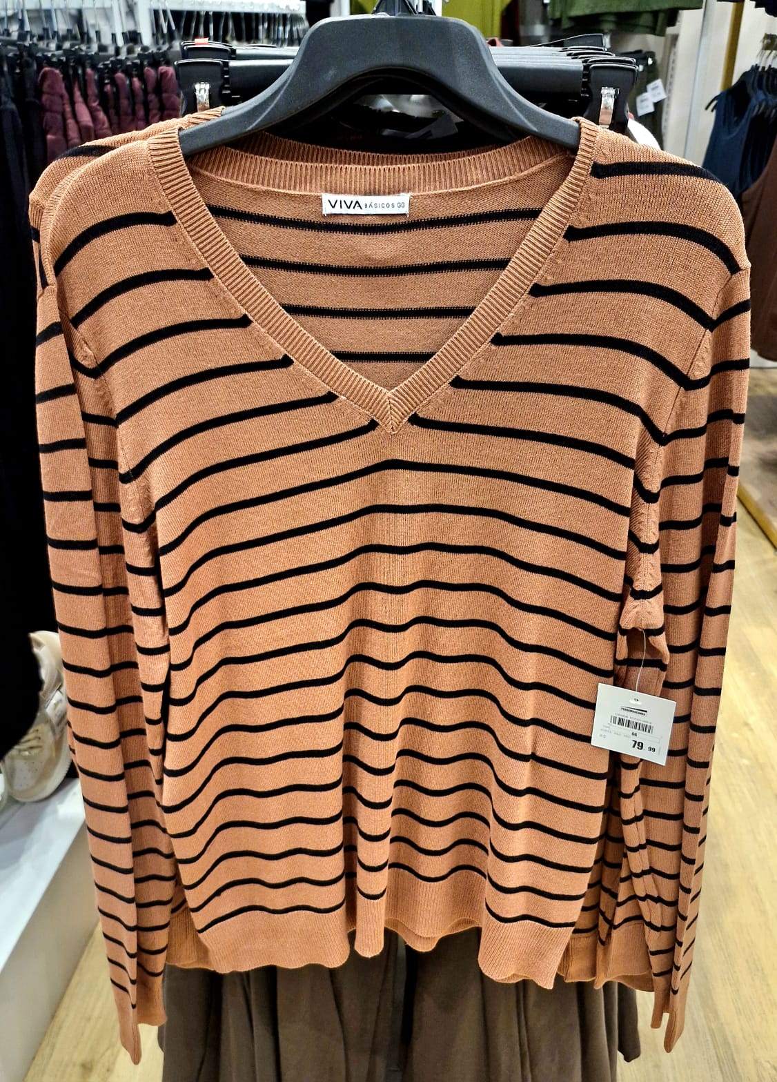 Blusa de linha de manga cumprida de R$ 79,99
Loja Pernambucanas, Salvador Shopping por Divulgação