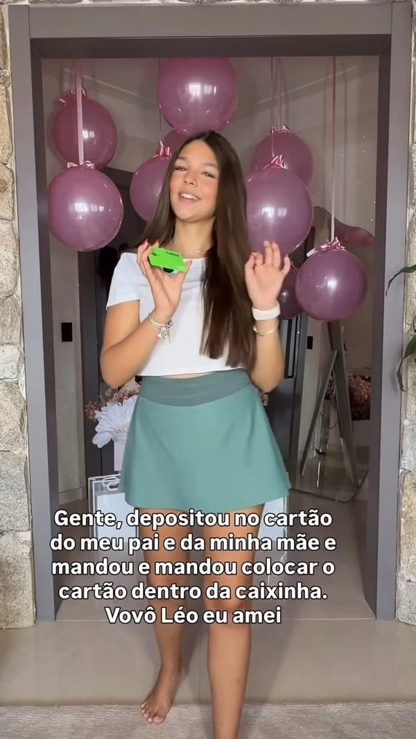 Neta de Leonardo ganha presentes luxuosos de 15 anos por Reprodução/Instagram