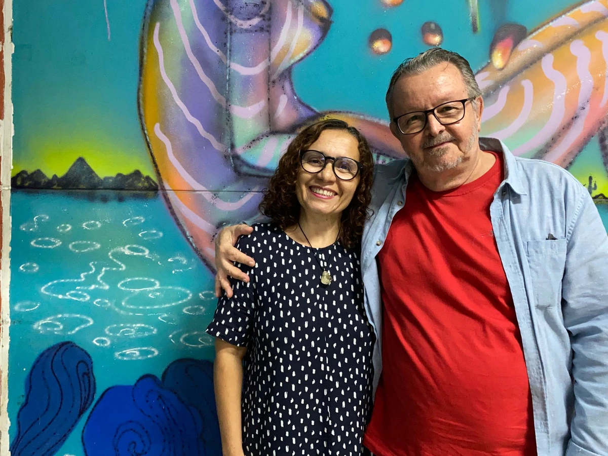 Os professores Salete Maria e Menandro Ramos por Reproudção