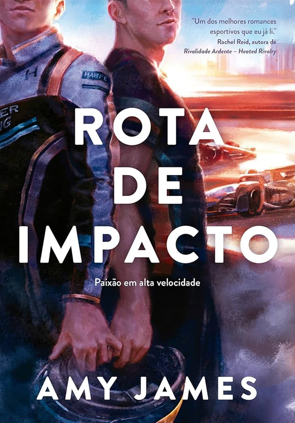 Rota de impacto, de Amy James (Arqueiro). O piloto de Fórmula 1 Travis Keeping, de 24 anos, está tendo uma temporada incrível, com o troféu mundial ao alcance das mãos. Até que um acidente gravíssimo na Fórmula 2, envolvendo vários carros, vira seu mundo de cabeça para baixo.Um dos pilotos em estado crítico é Jacob Nichols. Ninguém sabe, mas os dois namoram há quase um ano. Agora o único homem que Travis já amou está lutando para sobreviver, sua equipe não entende por que seu desempenho nas pistas degringolou de repente e os pais de Jacob o querem longe de seu filho.Travis tem certeza de que tudo vai melhorar quando Jacob acordar, mas logo percebe que subestimou a influência dos pais do namorado sobre ele. Lançamento em 5 de maio.  por Reprodução