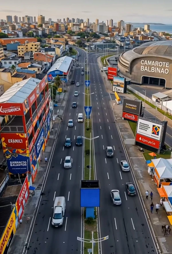 Simulação do Carnaval de Salvador na Boca do Rio por Reprodução/ Redes sociais/ BAS 3D IA
