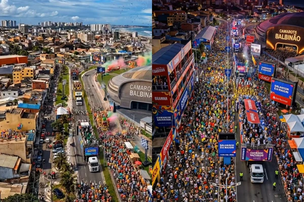 Simulação do Carnaval de Salvador na Boca do Rio