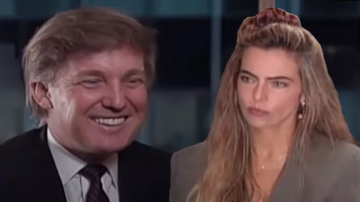 Donald Trump na entrevista com Bruna Lombardi feita em 1992 por Reprodução/Youtube
