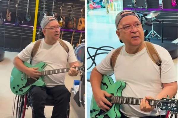 Herbert Vianna em shopping de Salvador