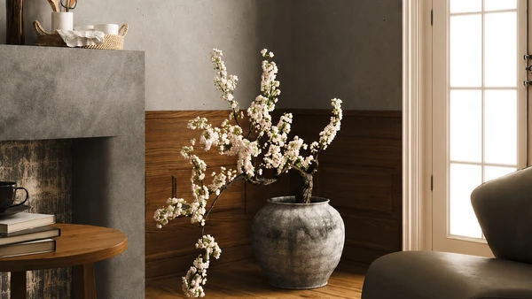 Textura combina muito com madeira e plantas e pode ser aplicada sobre diversos tipos de superfícies, como paredes, lareiras e vasos