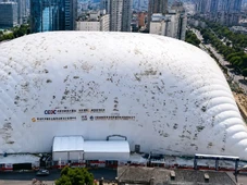 Imagem - Construtoras começam a cobrir obras com bolhas gigantes do tamanho de prédios para solucionar problema histórico de engenharia