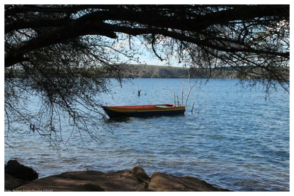Entre outras belezas: o lago da Usina de Xingó e sítios arqueológicos com pinturas rupestres - Foto: Nelson Freira/ICMbio por Divulgação