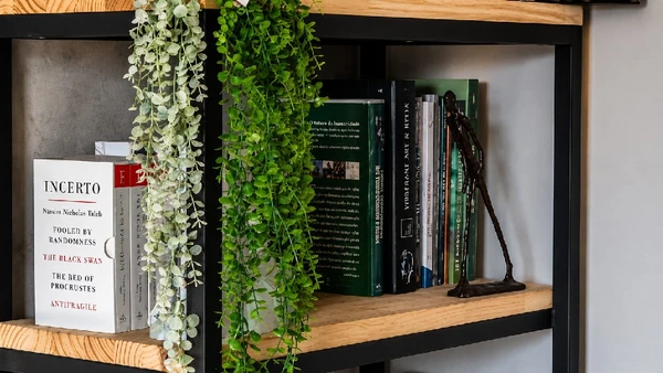Estantes de aço são algumas das favoritas para decoração de interiores na era da verticalização