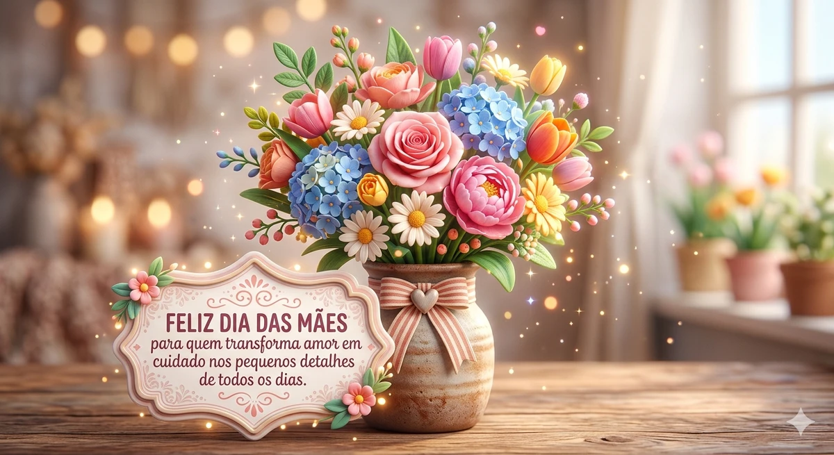 Mensagens para mães no Dia das Mães por Imagem gerada com IA 