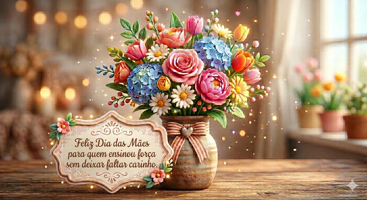 Mensagens para mães no Dia das Mães por Imagem gerada com IA 
