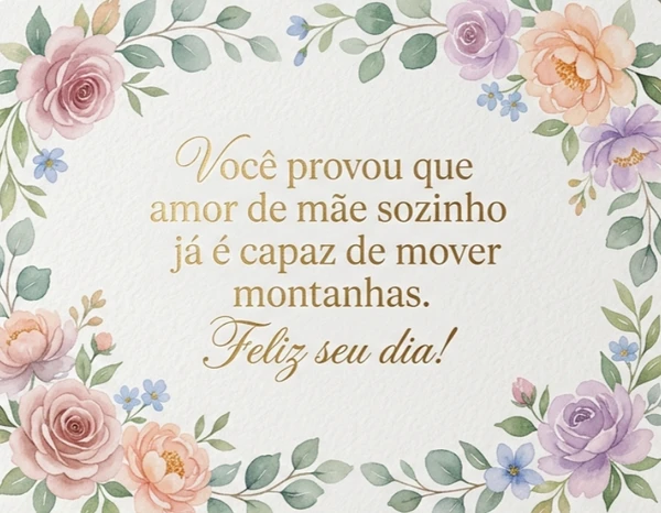 Mensagens para mães solo no Dia das Mães por Imagem gerada com IA