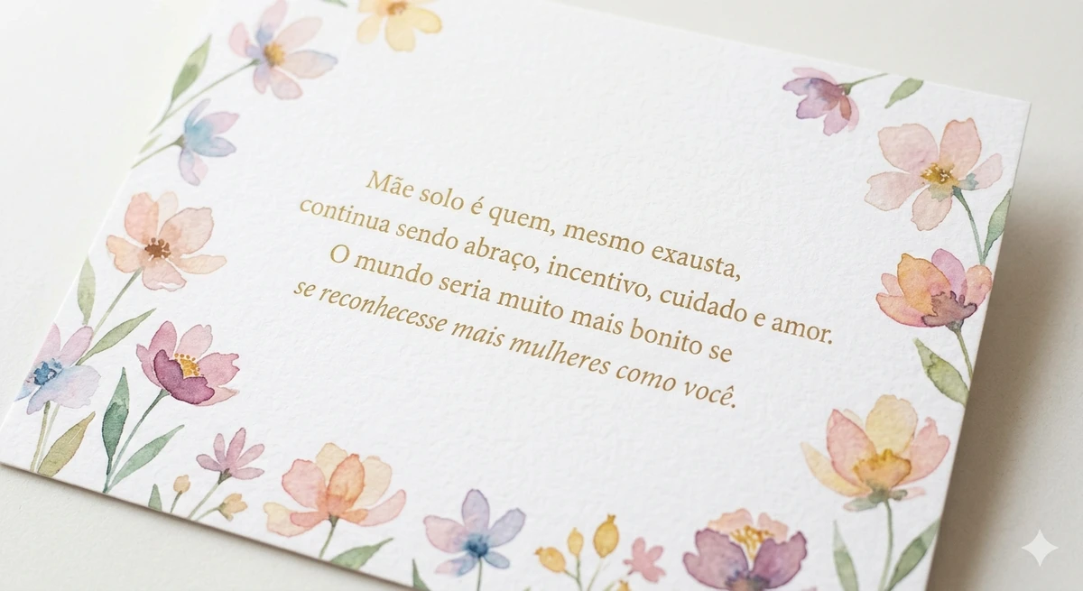 Mensagens para mães solo no Dia das Mães por Imagem gerada com IA
