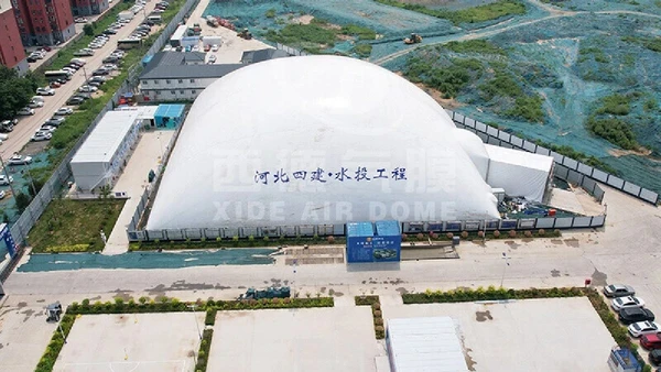 Visão aérea do domo erguido por Divulgação / XiDe Air Dome