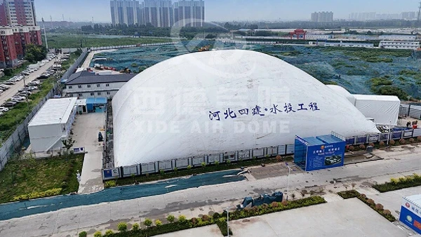 Visão aérea do domo erguido por Divulgação / XiDe Air Dome