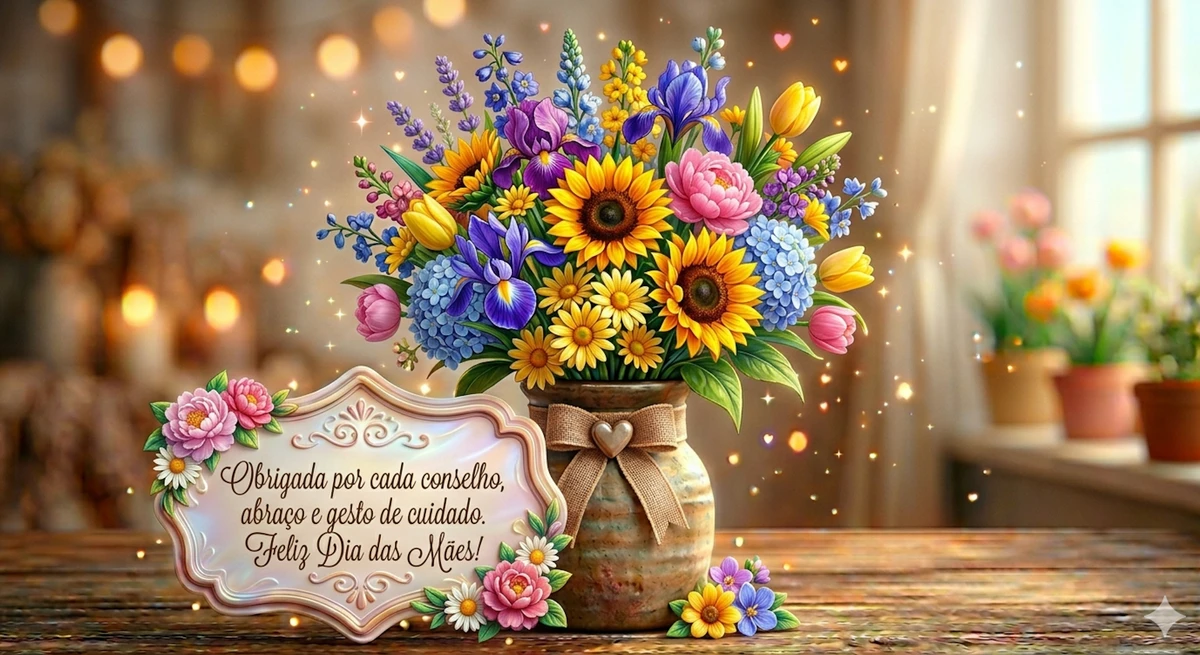 Mensagens para mães no Dia das Mães por Imagem gerada por IA