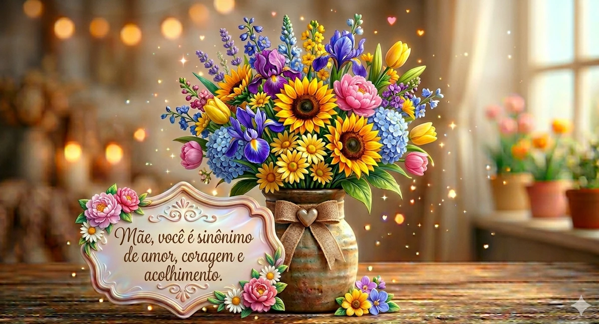 Mensagens para mães no Dia das Mães por Imagem gerada por IA