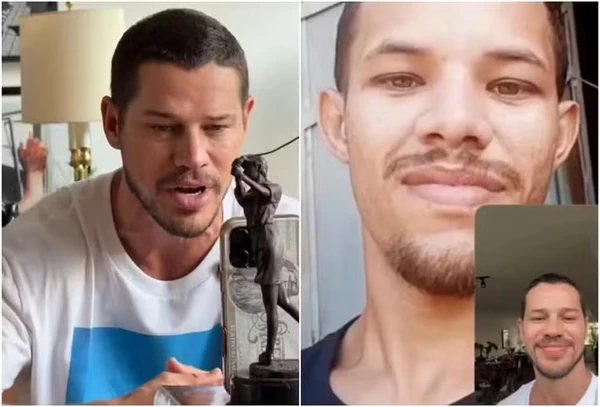 Ator José Loreto leva sósia ao dentista, e Lorran Galdino ganha novo sorriso  por Reprodução/Instagram