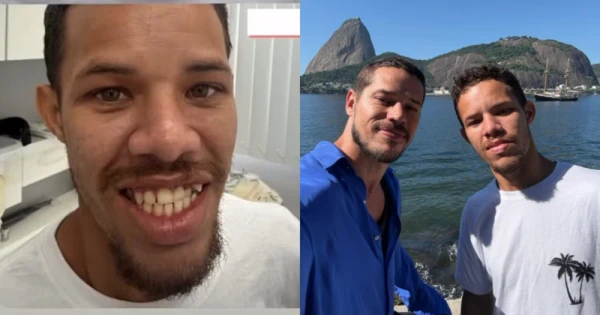 Ator José Loreto leva sósia ao dentista, e Lorran Galdino ganha novo sorriso 