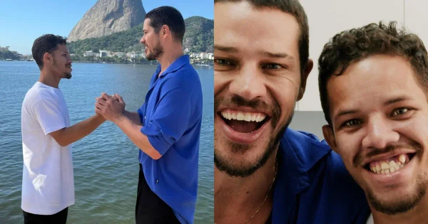 Ator José Loreto leva sósia ao dentista, e Lorran Galdino ganha novo sorriso  por Reprodução/Instagram