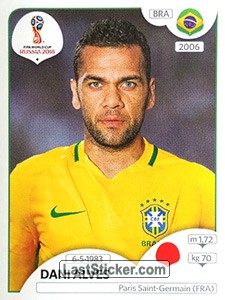 Daniel Alves (2018) - Se lesionou pouco antes da Copa e ficou de fora por LastSticker/Reprodução 