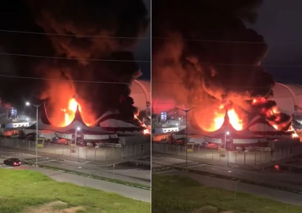 Incêndio atingiu Circo do Tirú em Natal por Reprodução