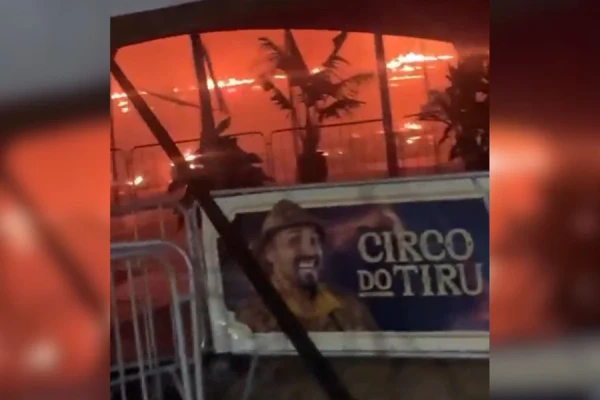 Incêndio atingiu Circo do Tirú em Natal por Reprodução