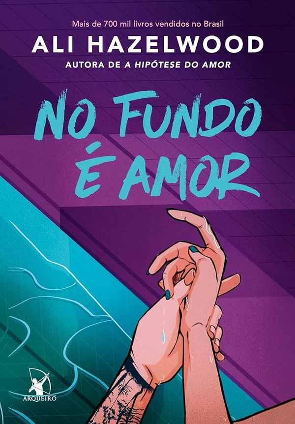 No fundo é amor, de Ali Hazelwood (Arqueiro). Scarlett Vandermeer está nadando contra a corrente, tentando equilibrar os estudos com a rotina de atleta. Concentrada em passar para a faculdade de medicina e se recuperar da lesão que quase deu fim à sua carreira nos saltos ornamentais, ela prefere levar uma vida discreta. Não tem tempo para relacionamentos. Ou pelo menos é o que diz para si mesma.Garoto de ouro da natação, Lukas Blomqvist é capitão da equipe da universidade e campeão mundial, e conquistou tudo isso com muita disciplina. É assim que ele consegue medalhas e quebra recordes: com foco total a cada braçada.Na superfície, Lukas e Scarlett não têm nada em comum. Até que um segredo vem à tona, e tudo muda. Gênero: romance contemporâneo.  por Reprodução