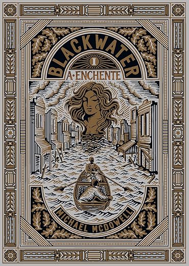 Blackwater 1: A enchente, de Michael McDowell (Arqueiro). Quando as águas do rio Blackwater inundam a cidadezinha de Perdido, no Alabama, a poderosa família Caskey luta para salvar sua fortuna em meio ao caos, liderada pela matriarca Mary-Love e seu filho Oscar.Eles só não contavam com a aparição de Elinor Dammert, uma mulher misteriosa que aos poucos se infiltra no seio dos Caskeys. Por trás de sua fachada encantadora, esconde-se algo perturbador, que mudará o destino deles para sempre. Com 52% de desconto, está por R$28,30. Link: https://amzn.to/4tx58fT.  por Reprodução