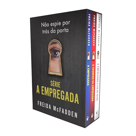 Box de A Empregada, de Freida McFadden (Arqueiro). A série A empregada já vendeu mais de 3 milhões de exemplares em todo o mundo. Com o desconto de 42%, os três livros estão saindo por R$98,33. Link: https://amzn.to/4nlg3HT por Reprodução