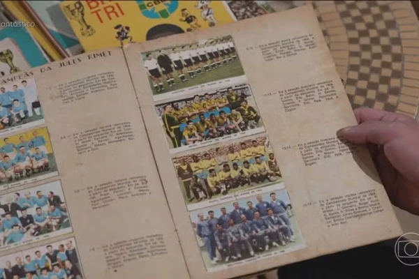 Coleção do 'maior colecionador de álbuns do Brasil'  por Reprodução/TV Globo 