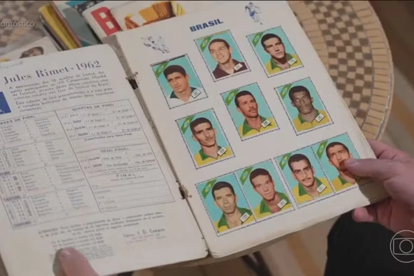 Coleção do 'maior colecionador de álbuns do Brasil'  por Reprodução/TV Globo 