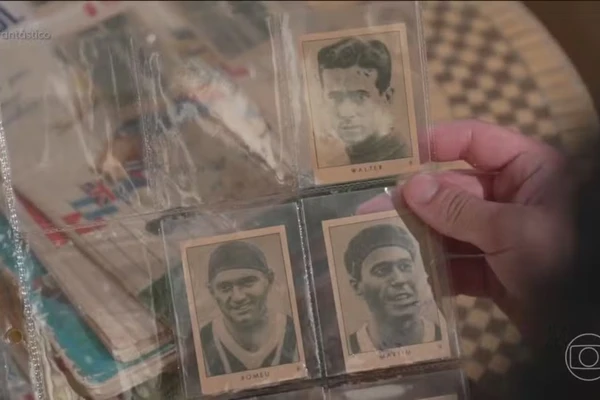 Coleção do 'maior colecionador de álbuns do Brasil'  por Reprodução/TV Globo 
