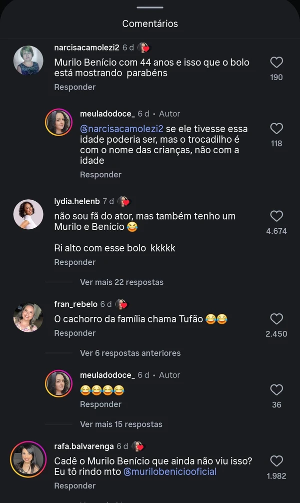 Confeiteira viraliza com bolo de aniversário inspirado em Murilo Benício por Reprodução
