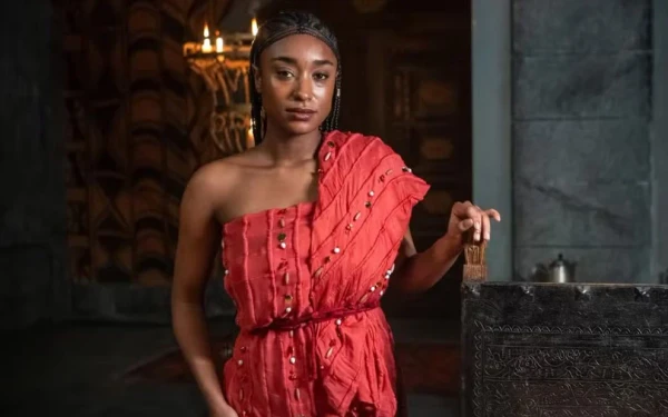 Imani (Dhara Lopes) em cena de A Nobreza do Amor; jovem tentará se passar pela princesa