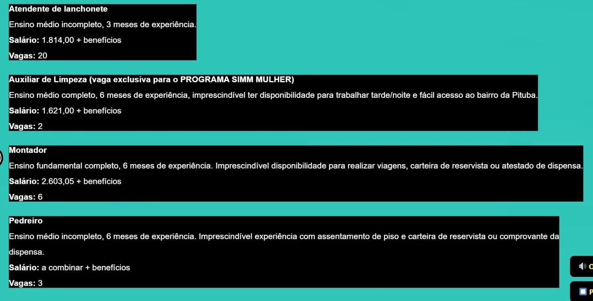 Salvador abre 360 vagas de emprego a partir do nível fundamental com salários de até R$ 2,6 mil por Edital
