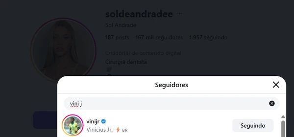 Vini Jr. segue Sol por Reprodução/Instagram