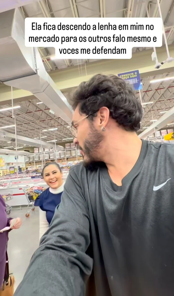 Eliezer fez as compras da casa com funcionária por Reprodução/Instagram