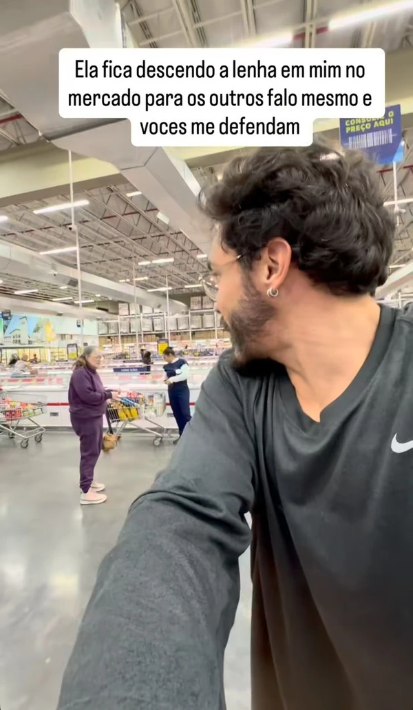 Eliezer fez as compras da casa com funcionária por Reprodução/Instagram