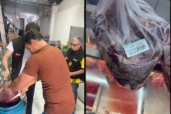 Supermercado é alvo de fiscalização e tem 149 kg de carne apreendidos pelo Procon