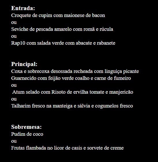 Menus do Salvador Restaurant Week 2026  por Captura de tela