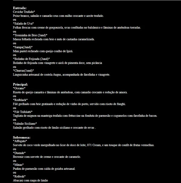 Menus do Salvador Restaurant Week 2026  por Captura de tela