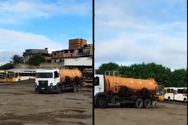 Vídeo mostra caminhão colidindo contra õnibus 