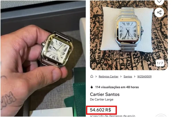 Zé Felipe mostrou seus relógios de luxo por Reprodução/Instagram